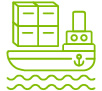 Icono de un barco de carga